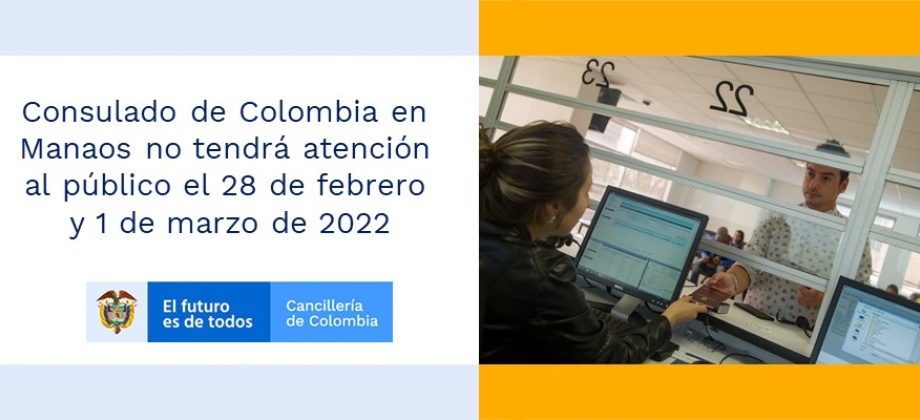 Consulado de Colombia en Santo Domingo de los Colorados-Ecuador no tendrá atención al público el 28 de febrero y 1 de marzo 