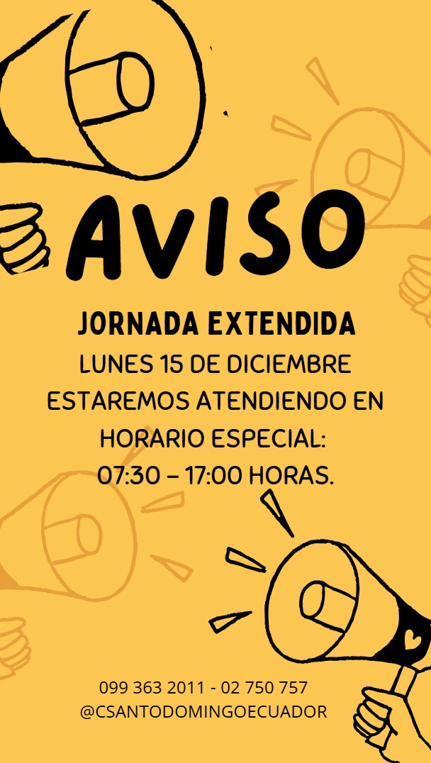 Jornada extendida el próximo 15 de diciembre