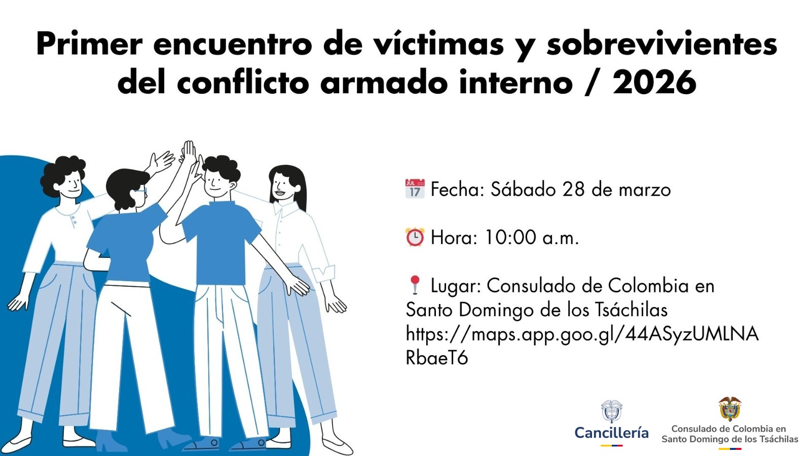 Connacionales en Santo Domingo de los Tsáchilas participen del primer encuentro con la población víctima y sobreviviente del conflicto armado interno 