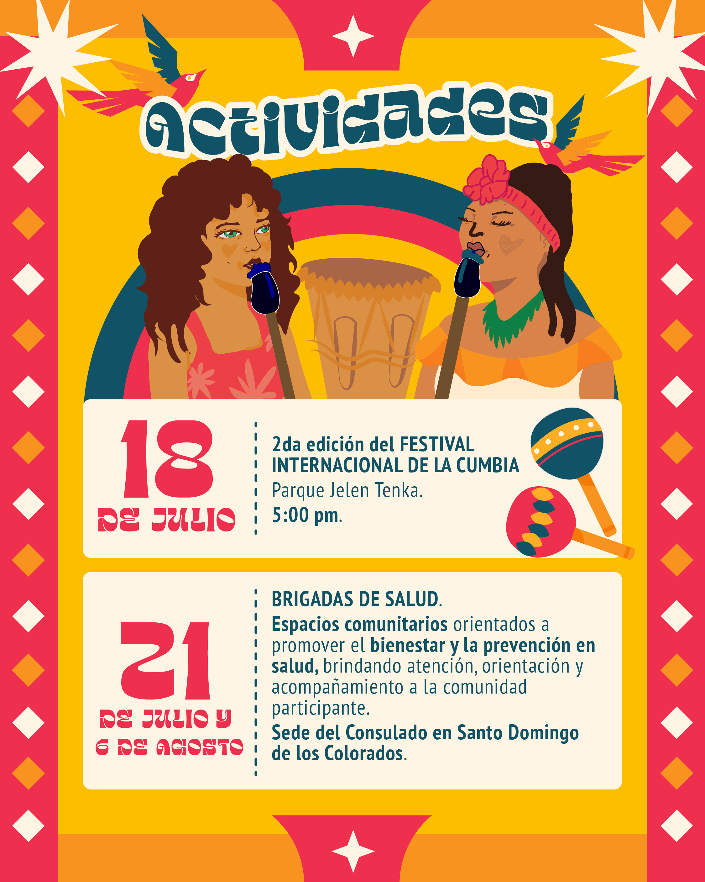 Celebración del aniversario 216 de la Independencia de la República de Colombia en Santo Domingo de los Tsáchilas