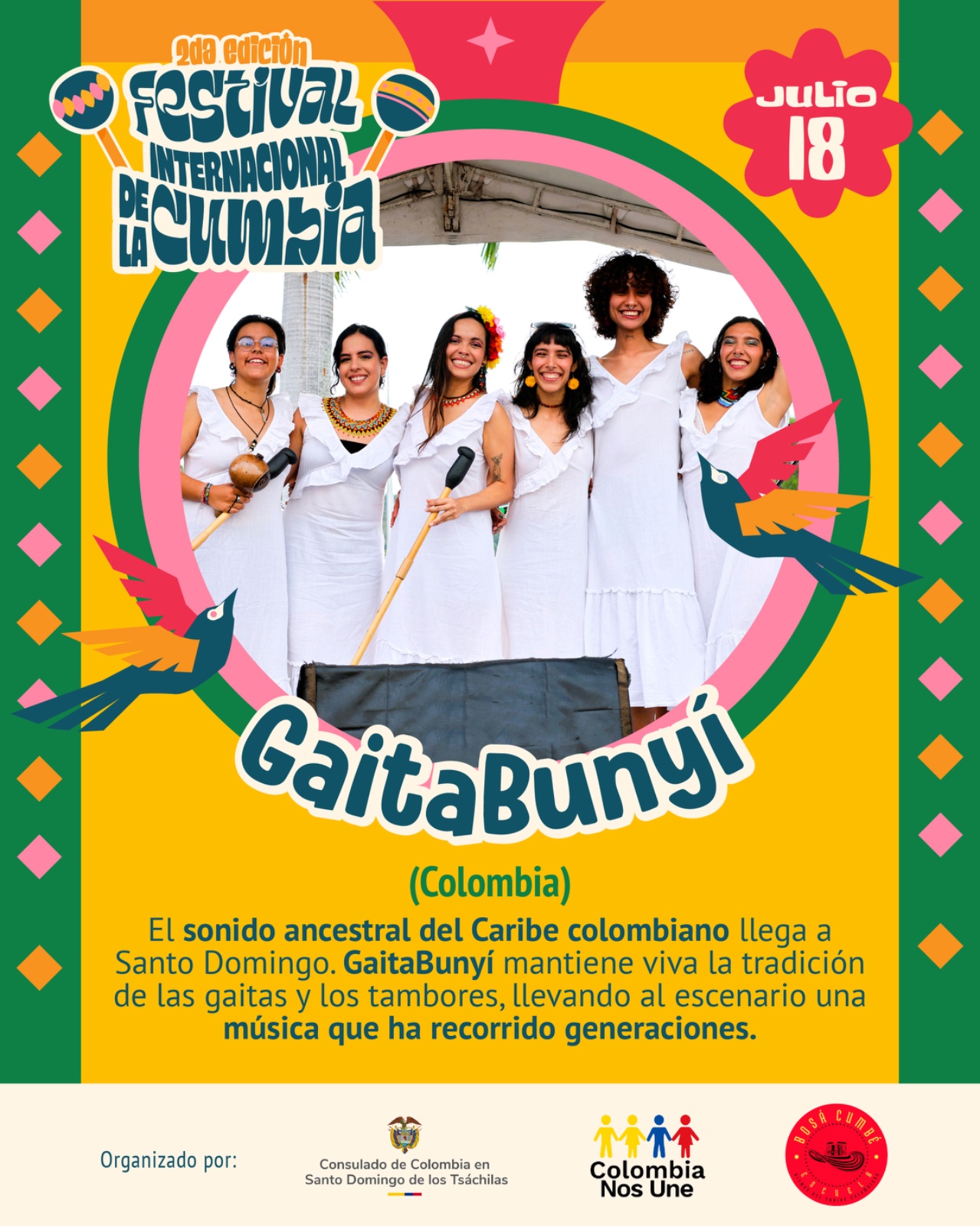 Celebración del aniversario 216 de la Independencia de la República de Colombia en Santo Domingo de los Tsáchilas