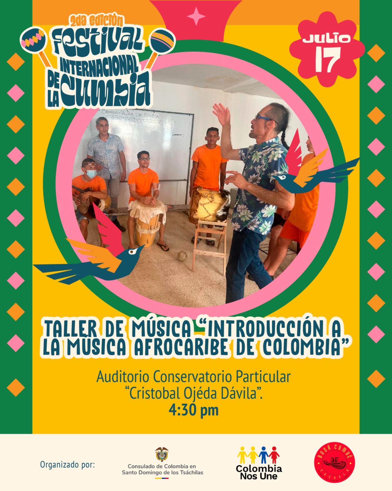 Celebración del aniversario 216 de la Independencia de la República de Colombia en Santo Domingo de los Tsáchilas
