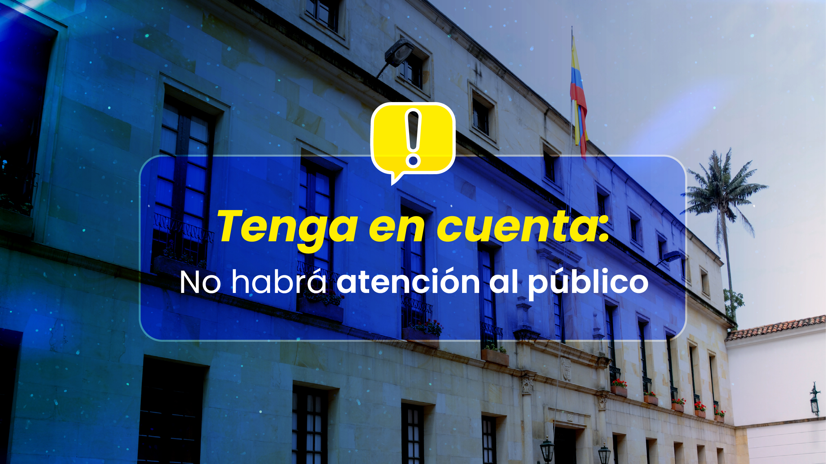 Banner general de novedades de atención al público
