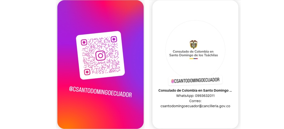 El Consulado de Colombia en Santo Domingo de los Tsáchilas ahora tiene perfil en Instagram